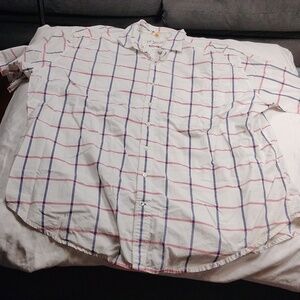 Nautica Jeans co mens short sleeved button down shirt size 3XLT